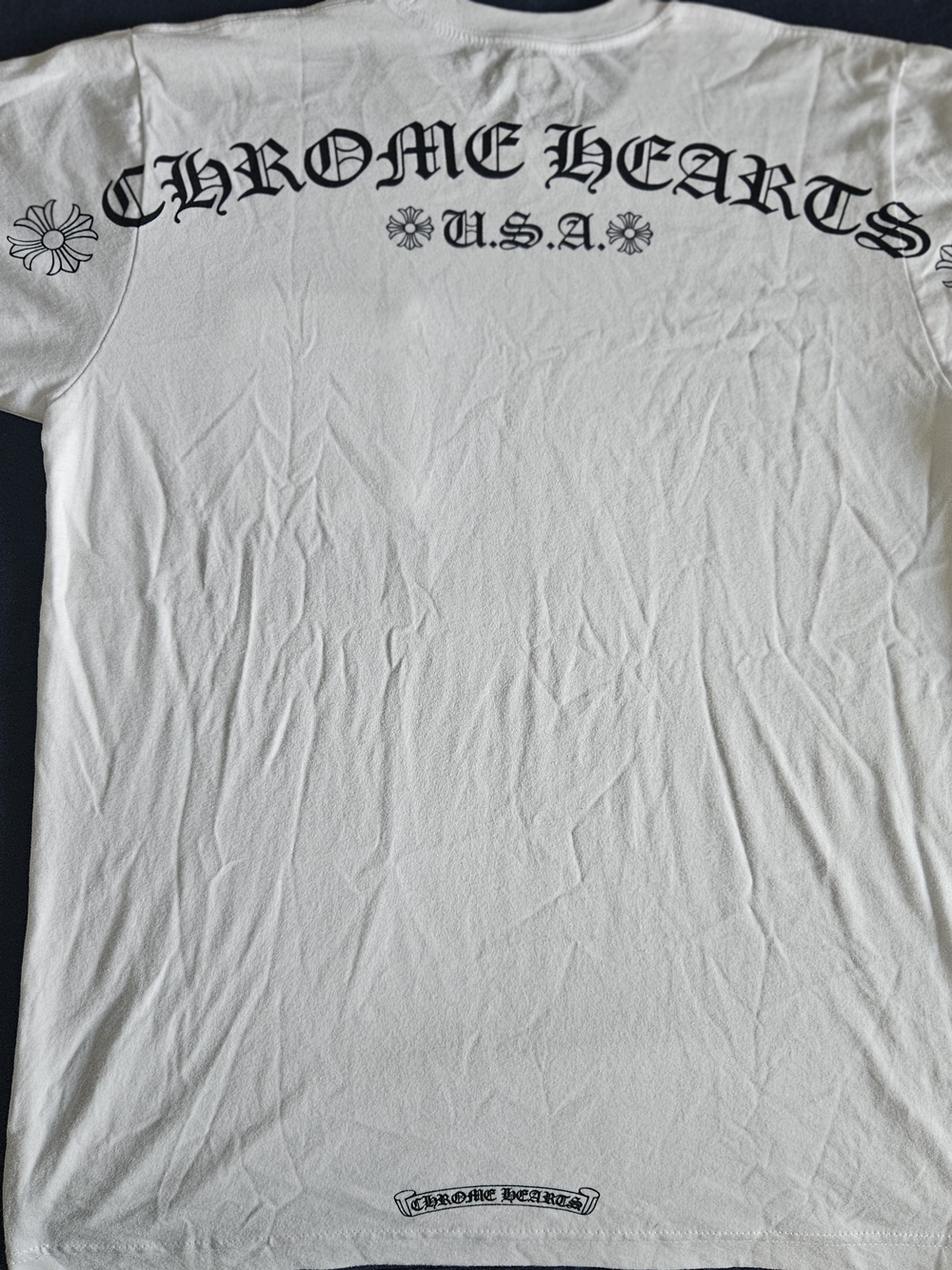 Chrome Hearts White Logo Back-Print Men's T-Shirt